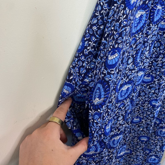 Old navy blue floral midi dress with pockets women's size‎ xl - Picture 3 of 6